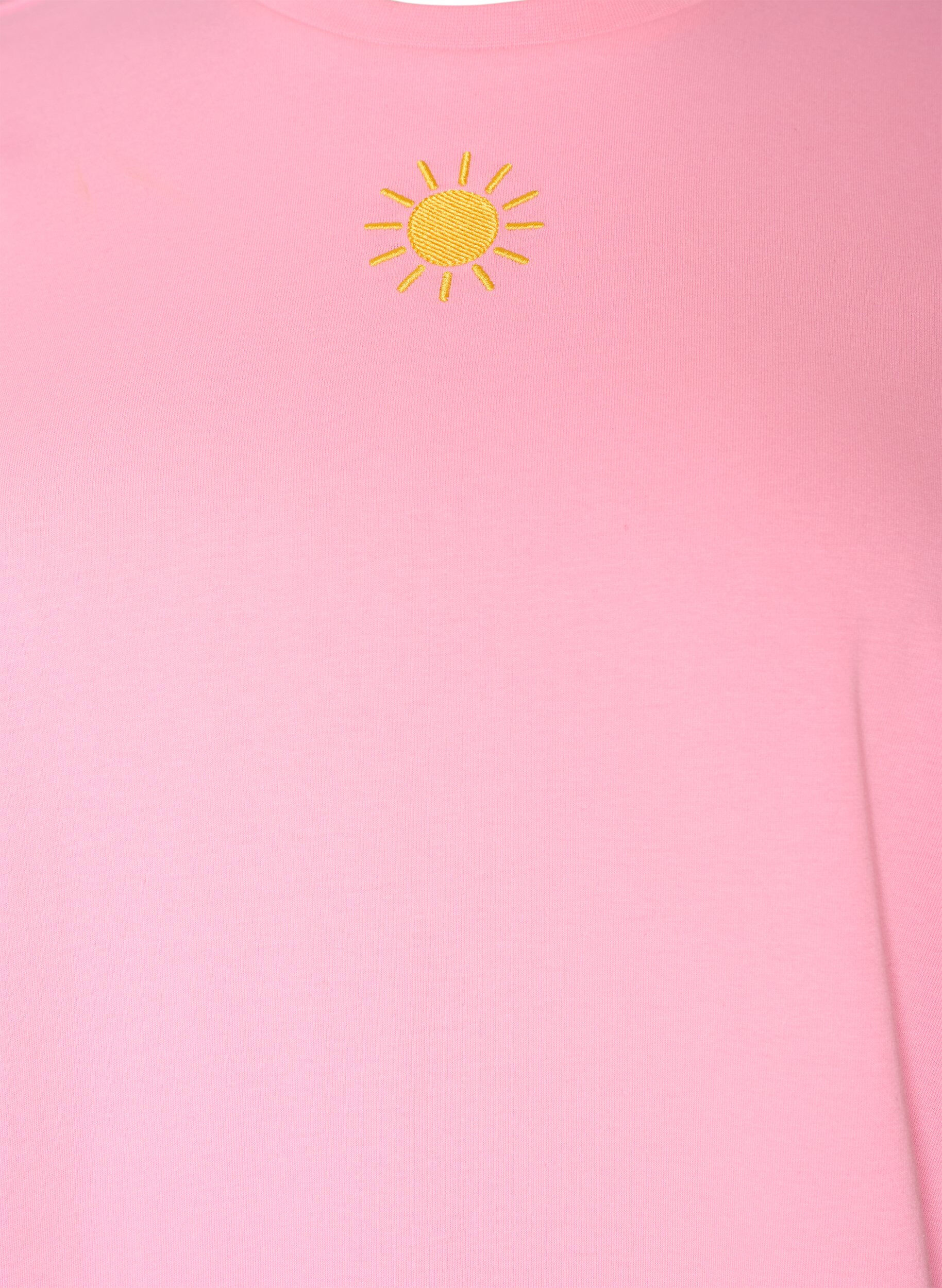 ZizziT-shirt i ekologisk bomull med textmotiv, Rosa, Packshot image number 2