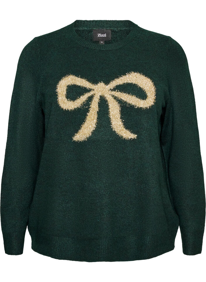 Tr&ouml;ja med glitterrosett, Gr&ouml;n, Packshot image number 0