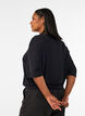 Blus i jersey med armb&aring;gsl&aring;nga ballong&auml;rmar, Svart, Model image number 2