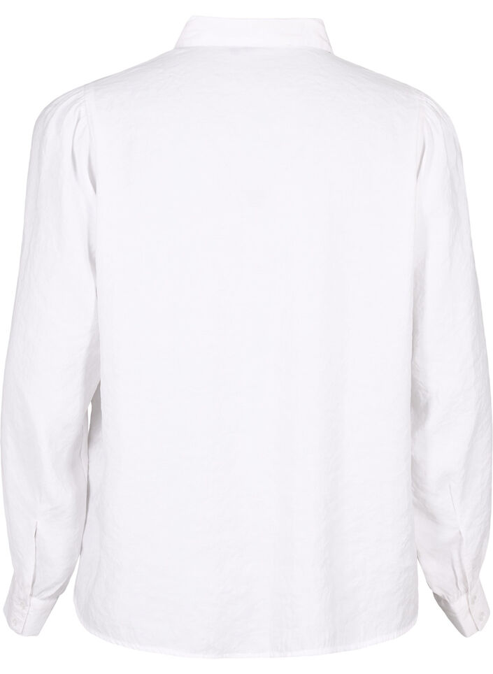 Långärmad skjorta i TENCEL™ Modal, Bright White, Packshot image number 1