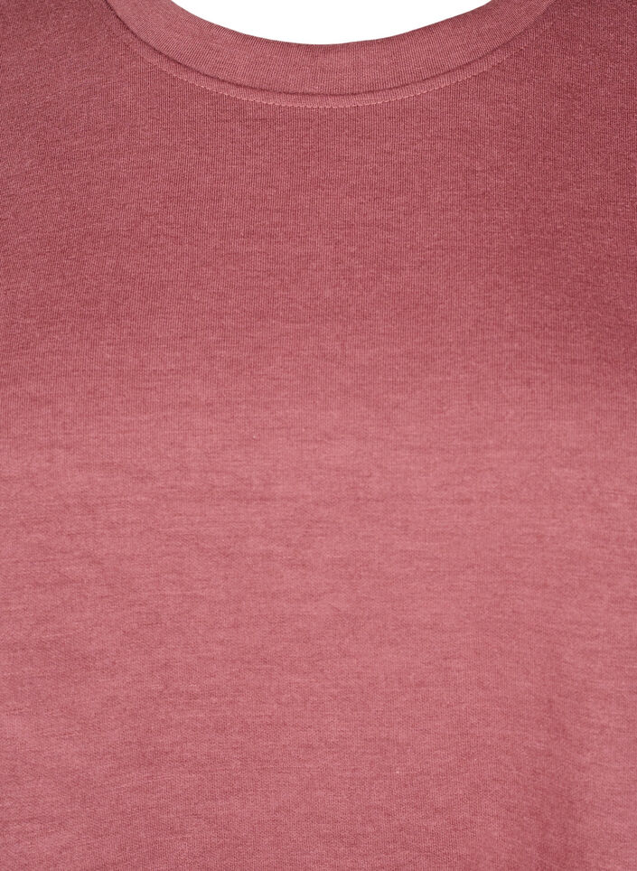 Sweatshirt med rund halsringning, Brun, Packshot image number 2