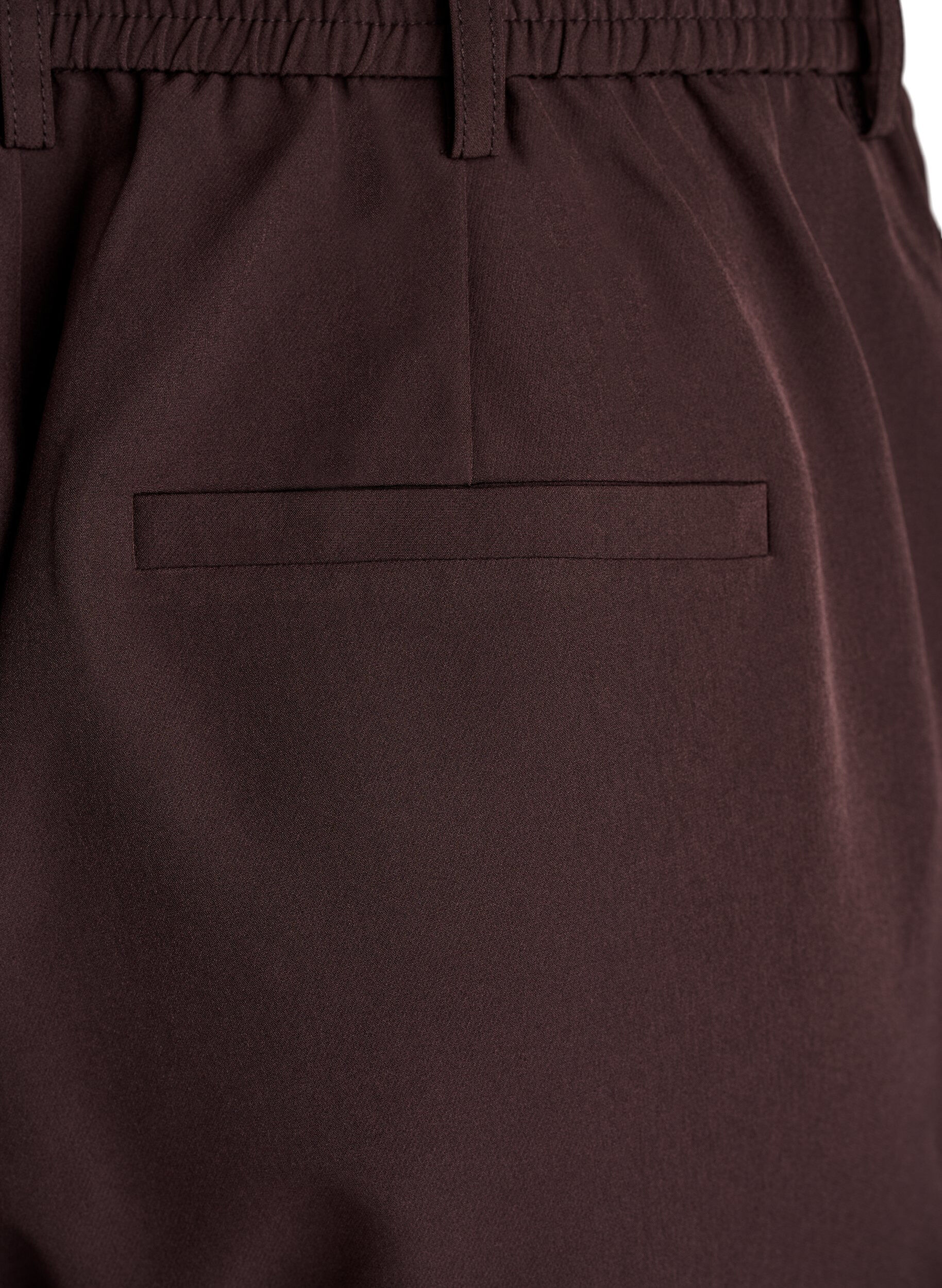 ZizziByxor med fickor och raka ben, Brun, Packshot image number 3