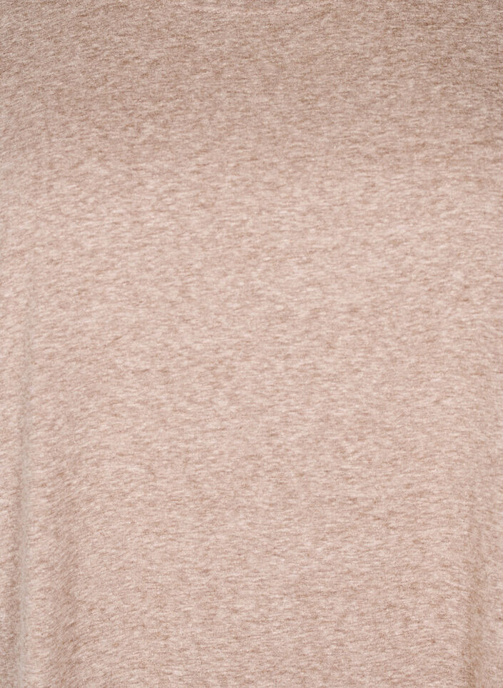 Melerad t-shirt med korta ärmar, Brun, Packshot image number 2