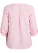 Blus i bomullsmuslin med broderie anglaise, Rosa, Packshot image number 1
