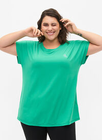 Kortärmad t-shirt för träning, Mint, Model