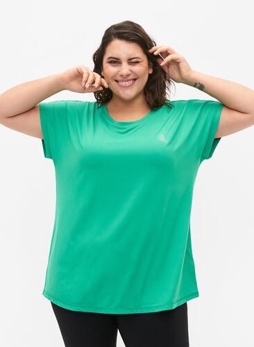 Kortärmad t-shirt för träning, Mint, Model image number 0