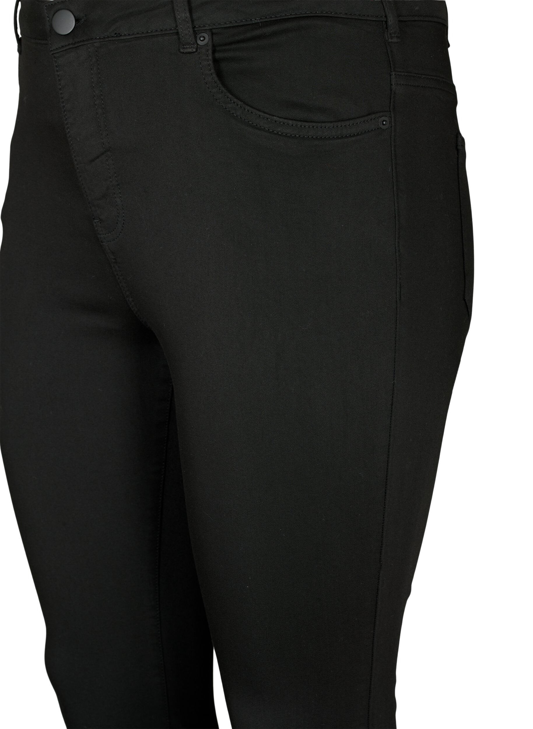 Zizzi Stay black Amy-jeans med h&ouml;g midja, Svart, Packshot image number 2
