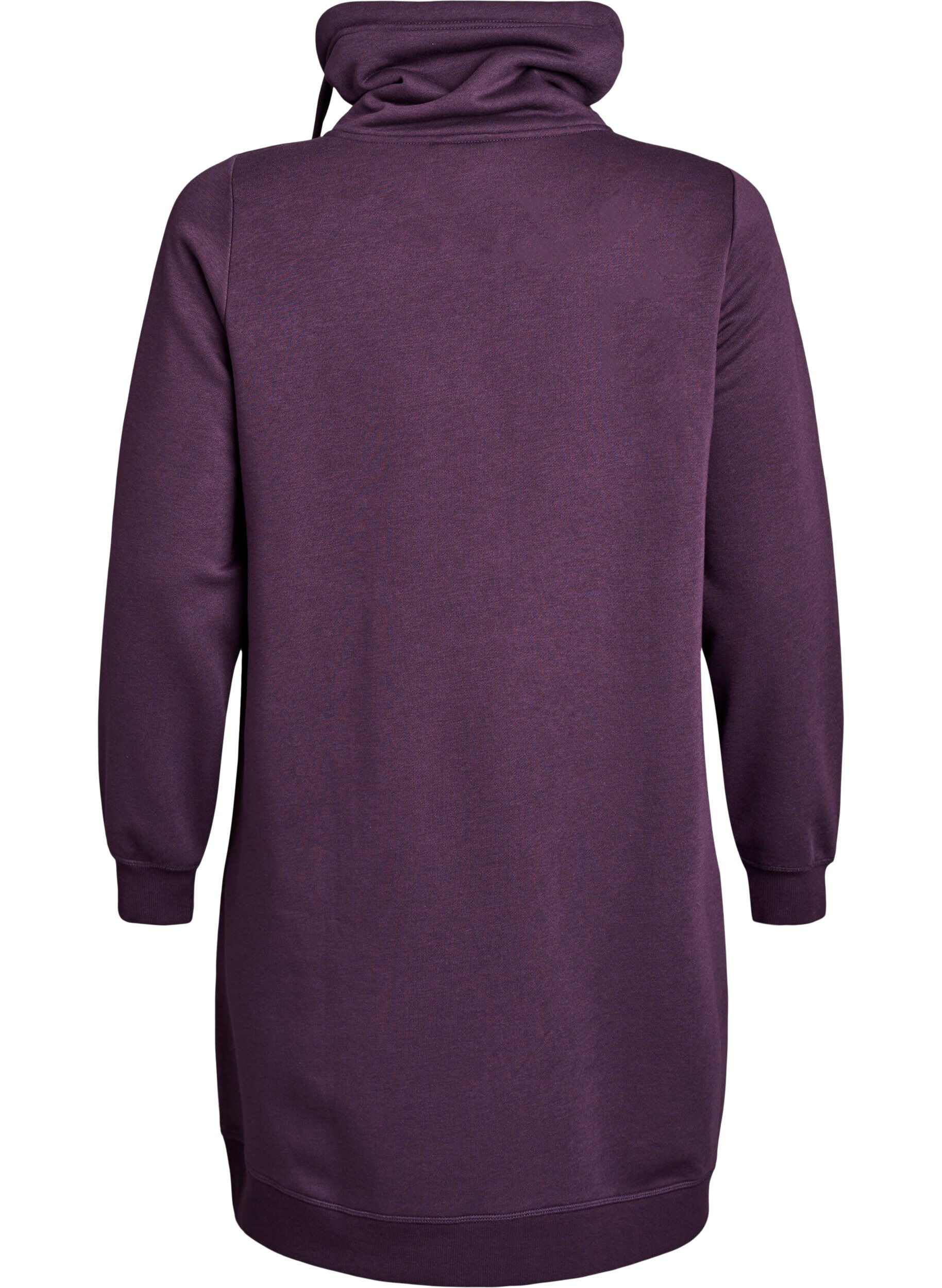 ZizziKort sweatshirtkl&auml;nning med h&ouml;g krage och fickor, Lila, Packshot image number 1