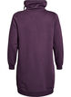 Kort sweatshirtkl&auml;nning med h&ouml;g krage och fickor, Lila, Packshot image number 1