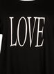 Oversized t-shirt med tryck , Black W. Love, Packshot image number 2