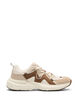 Wide fit - Sneakers med kontrasterande snördetaljer, Beige, Packshot image number 0
