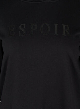 Sweatshirtklänning med huva och slits, Black, Packshot image number 2