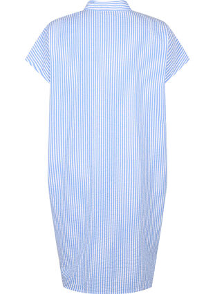 Lång randig bomullsskjorta, Light Blue Stripe, Packshot image number 1