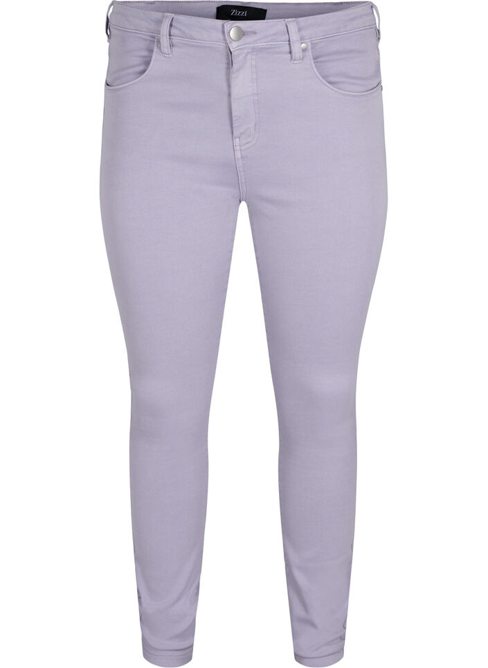 Super slim Amy jeans med hög midja, Lavender, Packshot image number 0
