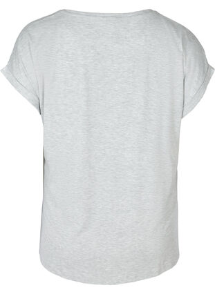 Tränings-t-shirt med tryck, Light Grey Melange, Packshot image number 1