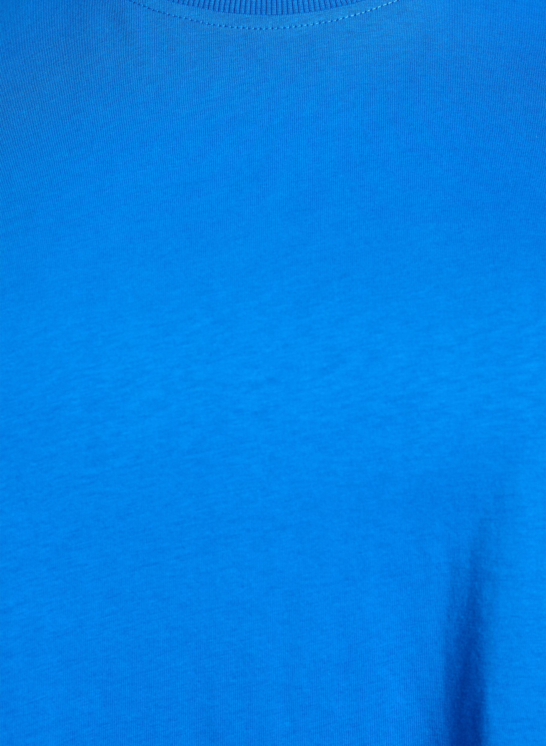 ZizziEnkel t-shirt i bomull med rund halsringning, Bl&aring;, Packshot image number 2