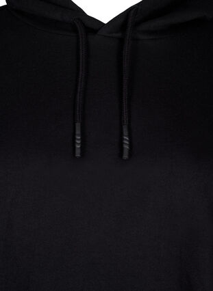 Huvtröja i sweatshirt-kvalitet, Black, Packshot image number 2