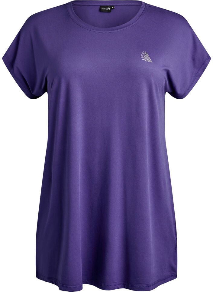 L&aring;ng tr&auml;nings-t-shirt, Lila, Packshot image number 0