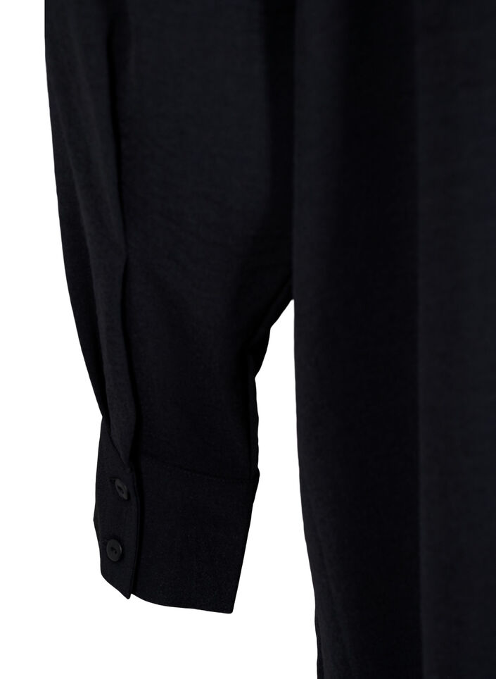 Kort klänning med spetsdetalj, Black, Packshot image number 3