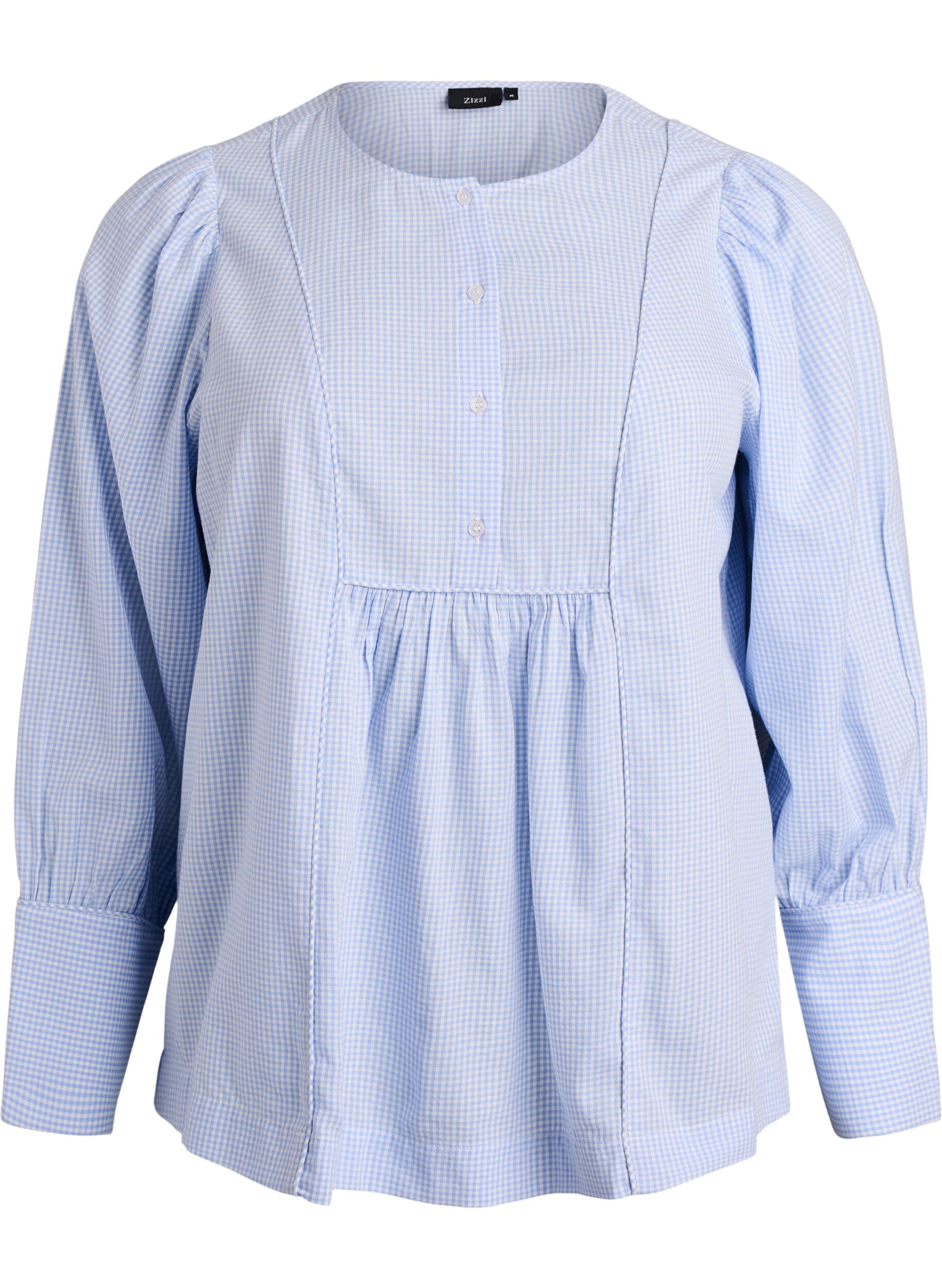 A-linjeformad rutig blus