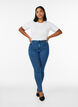 Amy jeans med h&ouml;g midja och supersmal passform, Bl&aring;, Model image number 0