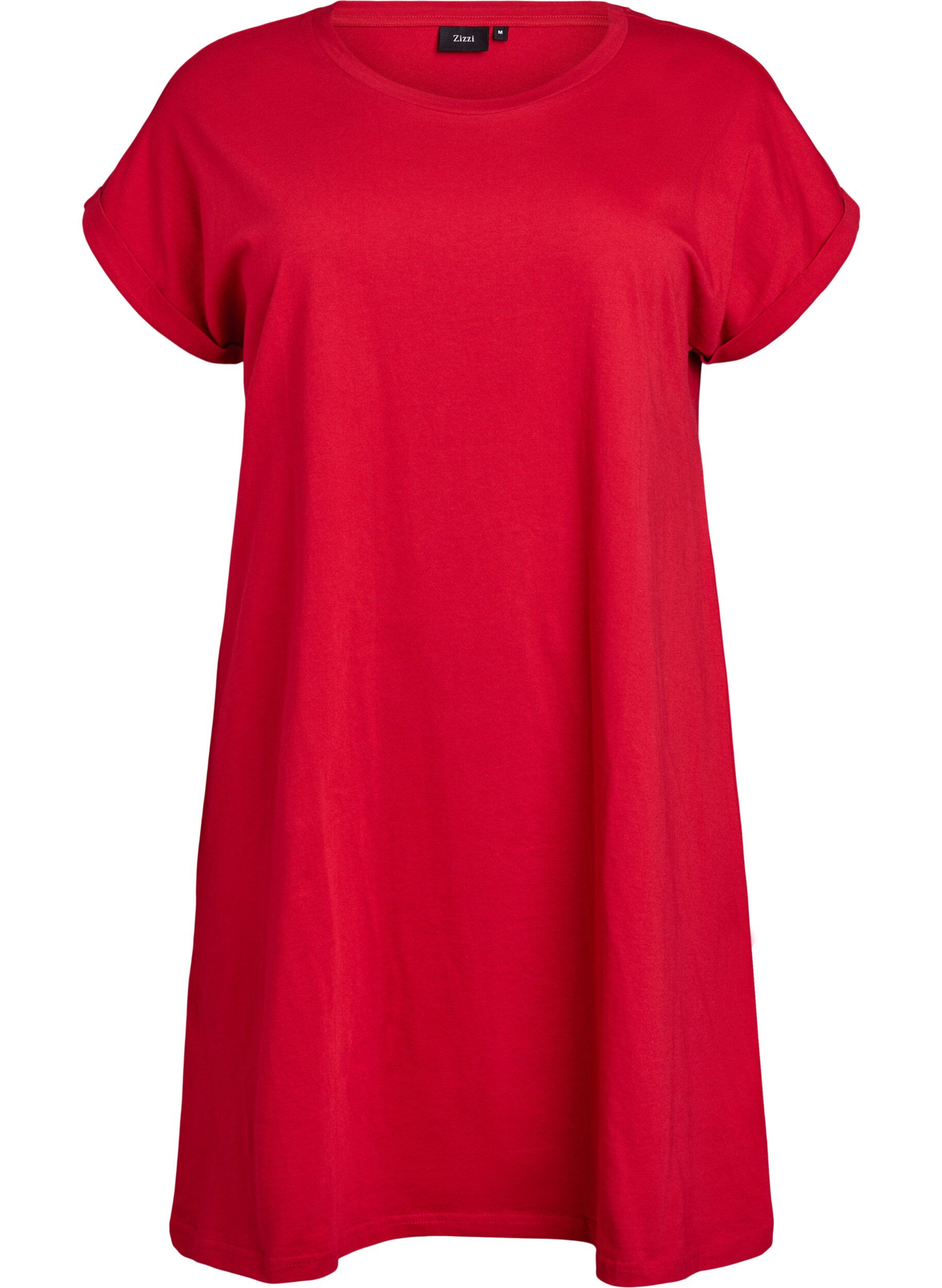 Zizzi2-pack t-shirtkl&auml;nningar med korta &auml;rmar, R&ouml;d, Packshot image number 2