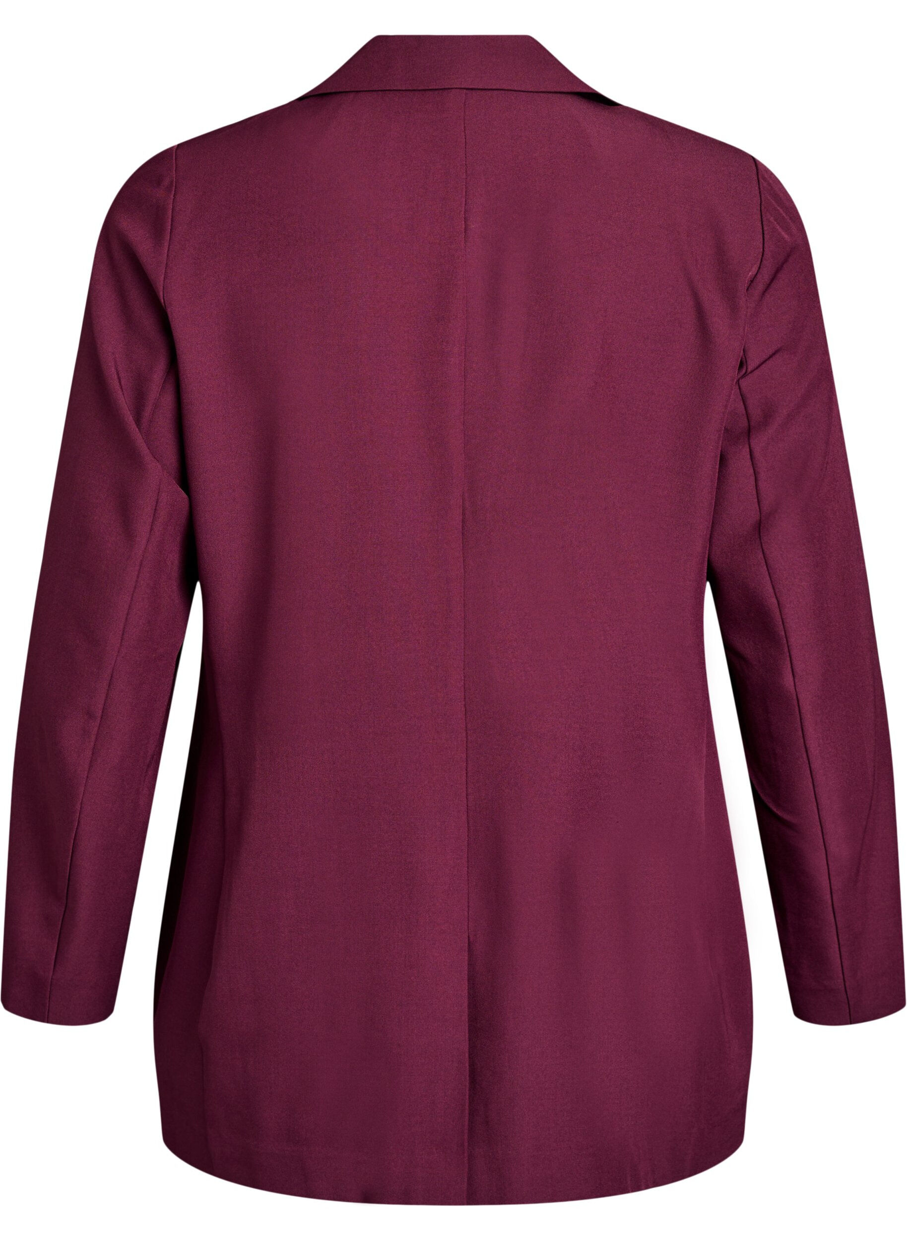 ZizziBlazer med fickor och slitsar, M&ouml;rk Bordeaux, Packshot image number 1
