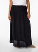 Maxikjol i viskos med smock, Svart, Model image number 3