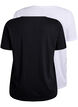 FLASH - 2-pack t-shirts med v-ringning, Svart, Packshot image number 1