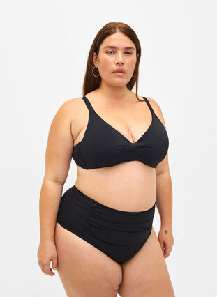 Bikinibehå med bygel och volanger, Black, Model image number 2