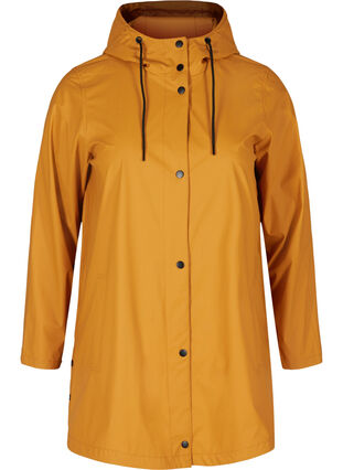 Regnjacka med huva och fickor, Spruce Yellow, Packshot image number 0