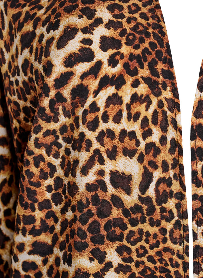 Kimono i viskos med trekvarts&auml;rmar, Brun, Packshot image number 2