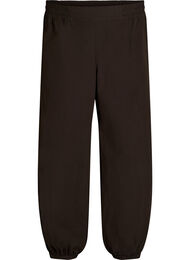 Ballongbyxor i bomull med h&ouml;g midja, Brun