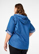 Denimblus med huva, Medium Blue Denim, Model image number 1