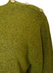 Stickad blus med knappdetalj, Gr&ouml;n, Packshot image number 2