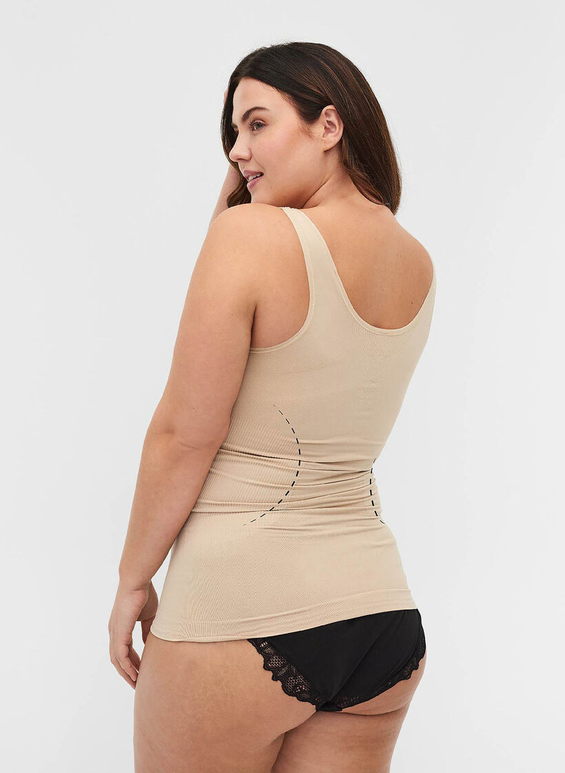 Shapeweartopp med breda remmar, Beige, Model