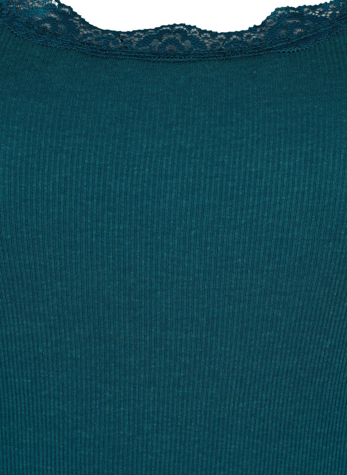 Topp med spetskant, Gr&ouml;n, Packshot image number 2