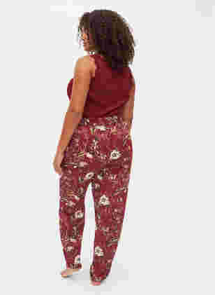 Pyjamasbyxor med blommönster, Cabernet Flower Pr., Model