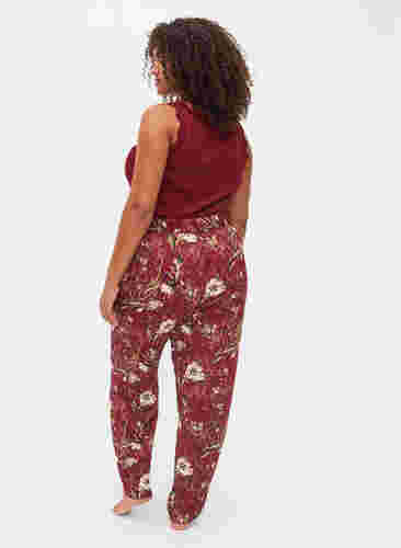 Pyjamasbyxor med blommönster, Cabernet Flower Pr., Model image number 1
