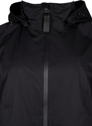 Funktionell jacka med fickor och huva, Black, Packshot image number 2
