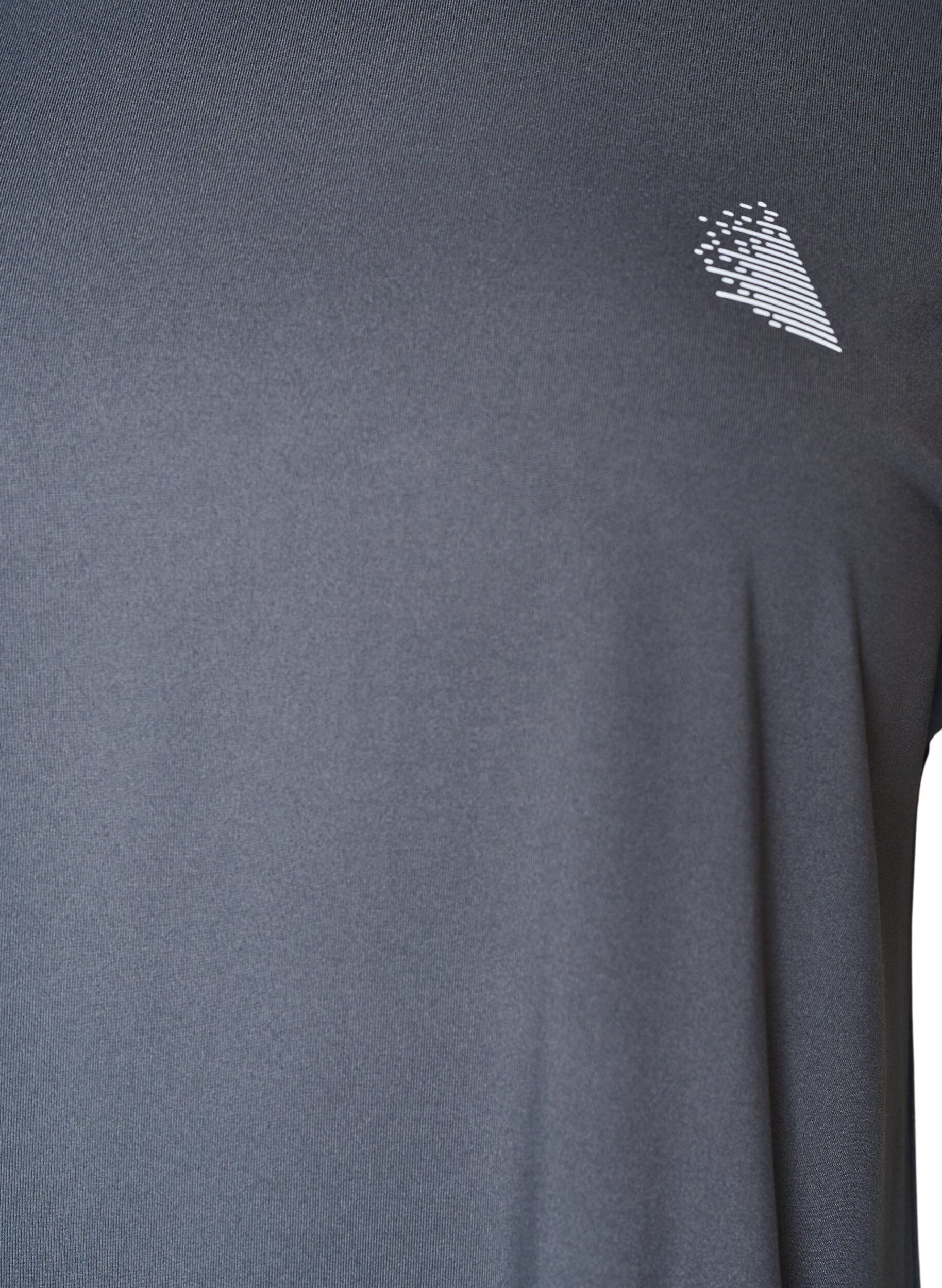 ZizziEnf&auml;rgad tr&auml;nings-T-shirt, Gr&aring;, Packshot image number 2