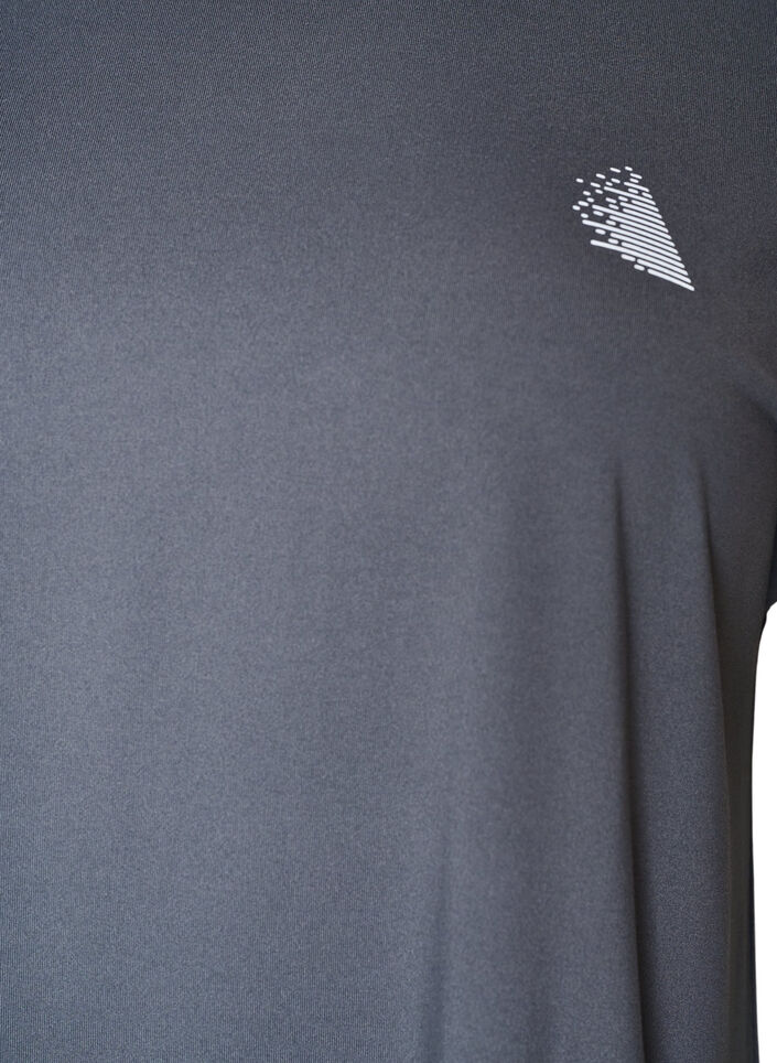 Enf&auml;rgad tr&auml;nings-T-shirt, Gr&aring;, Packshot image number 2