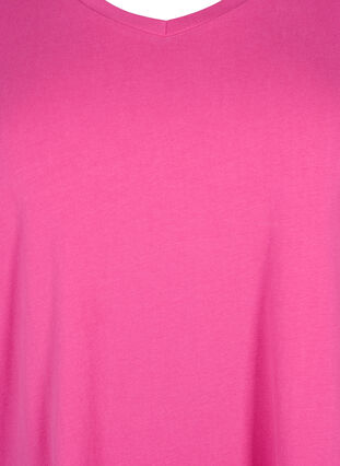 Enfärgad t-shirt i bomull, Raspberry Rose, Packshot image number 2