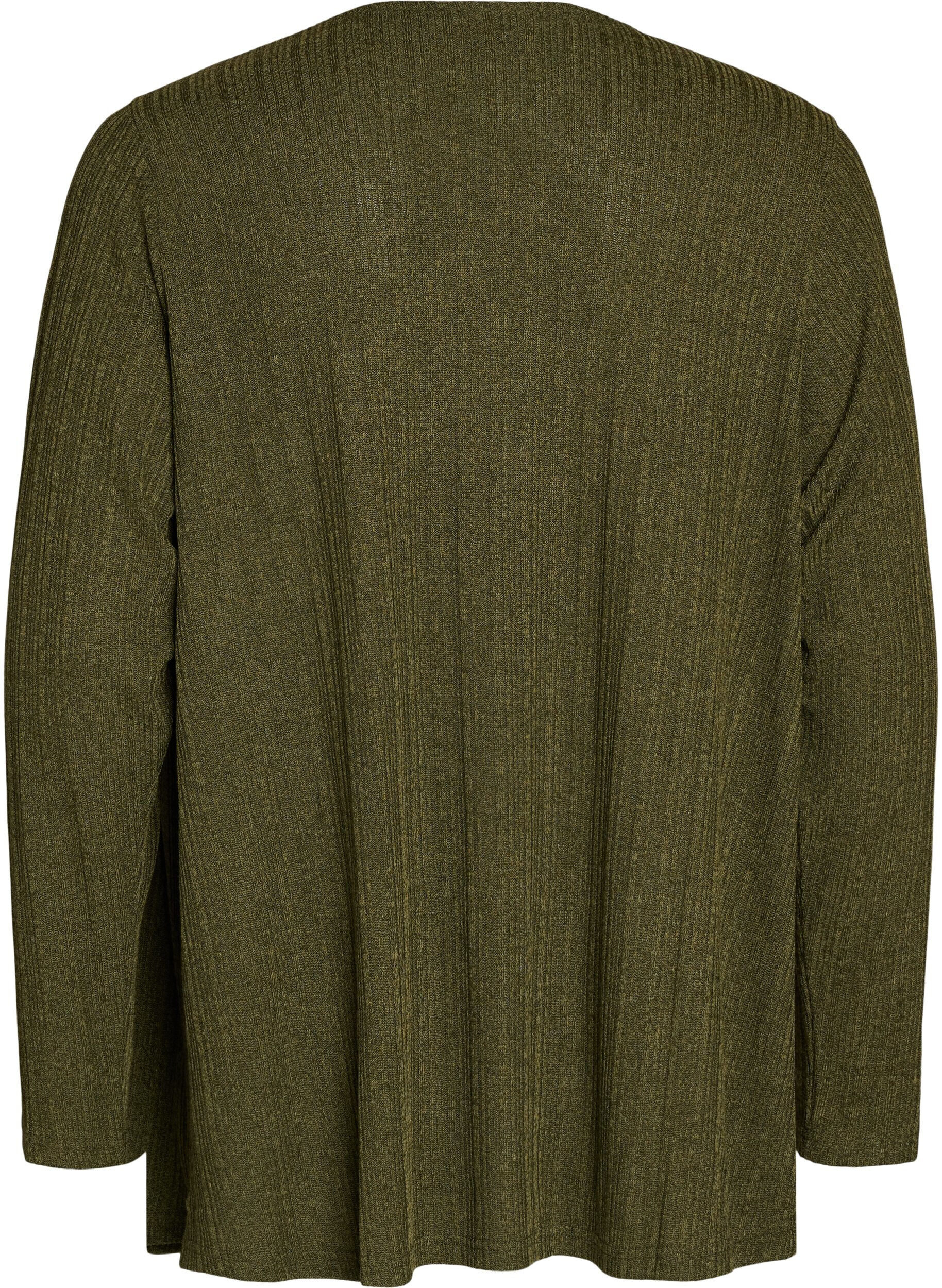 Zizzi&Ouml;ppen kofta i strukturerad jersey, Bl&aring;, Packshot image number 1