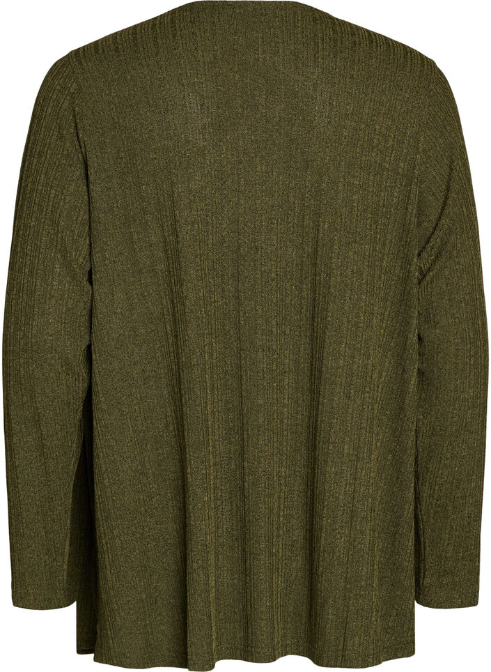 &Ouml;ppen kofta i strukturerad jersey, Bl&aring;, Packshot image number 1