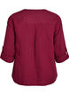Blus i bomullsmuslin med broderie anglaise, M&ouml;rk Bordeaux, Packshot image number 1
