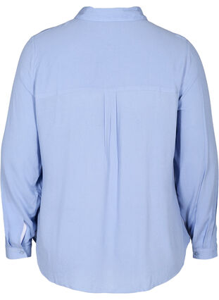 Viskosskjorta med bröstfickor, Blue Heron, Packshot image number 1
