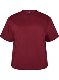 Boxig t-shirt i bomull, R&ouml;d