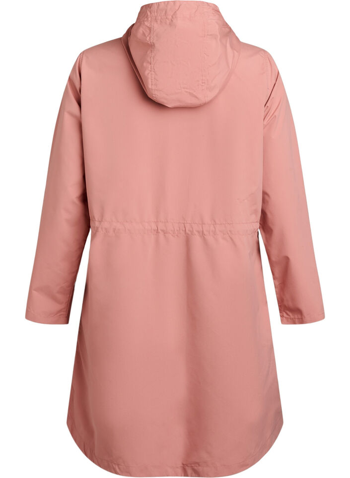 FLASH - Vattenavvisande parkas med huva, Rosa, Packshot image number 1