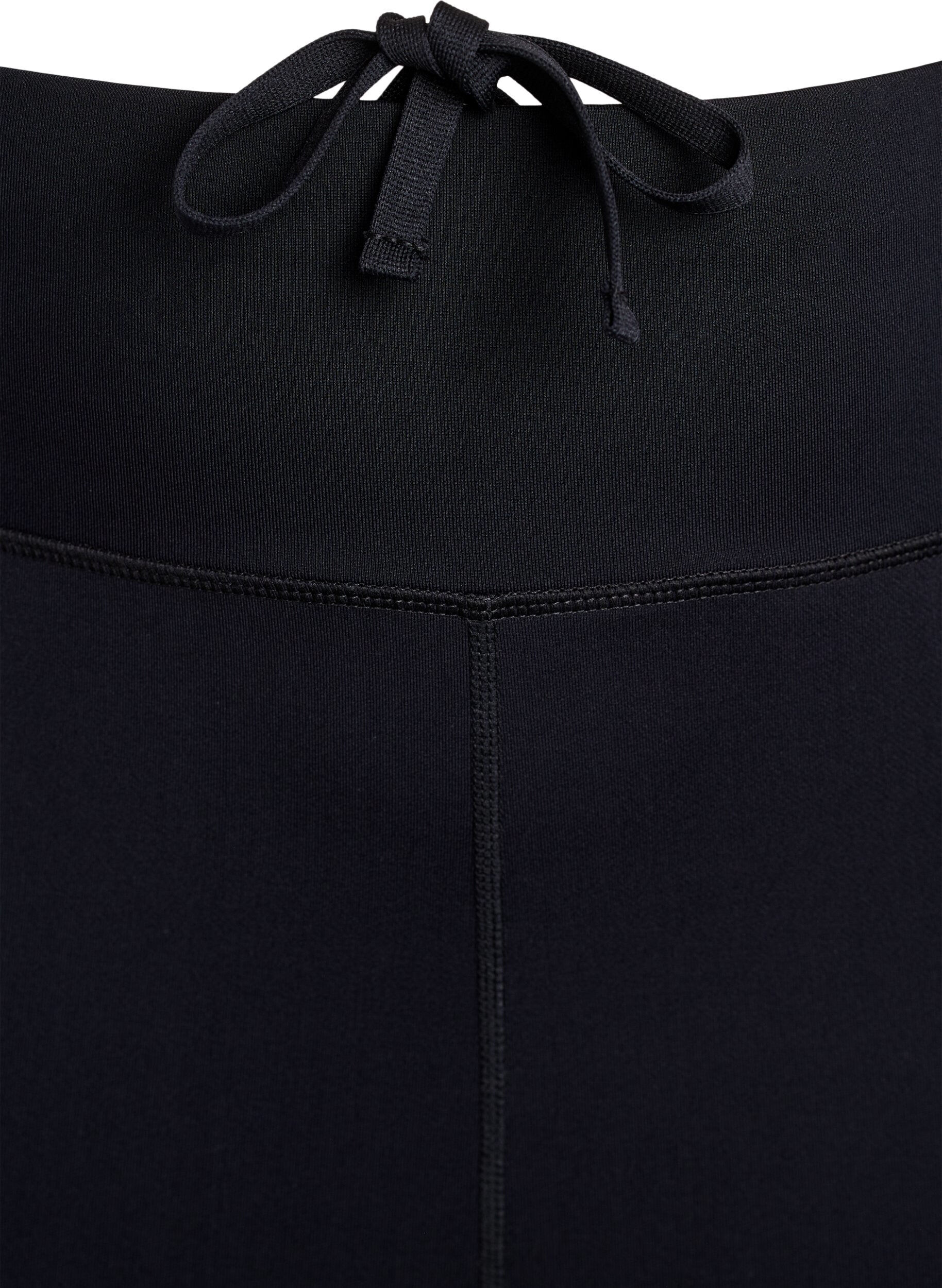 Zizzi Capri l&ouml;partights med l&auml;tt kompression, Svart, Packshot image number 3